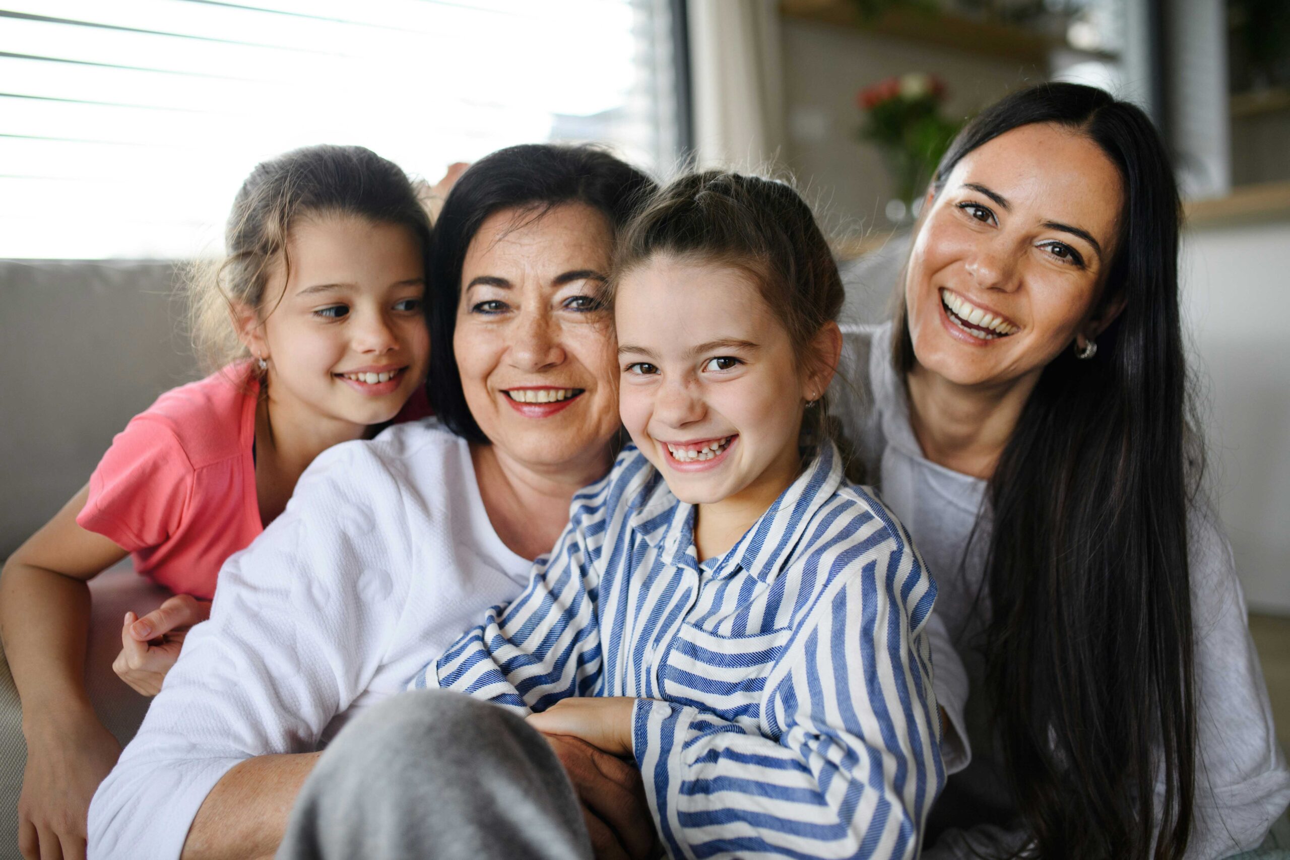 therapy for overwhelmed moms and mothers-to-be. several generations of a family