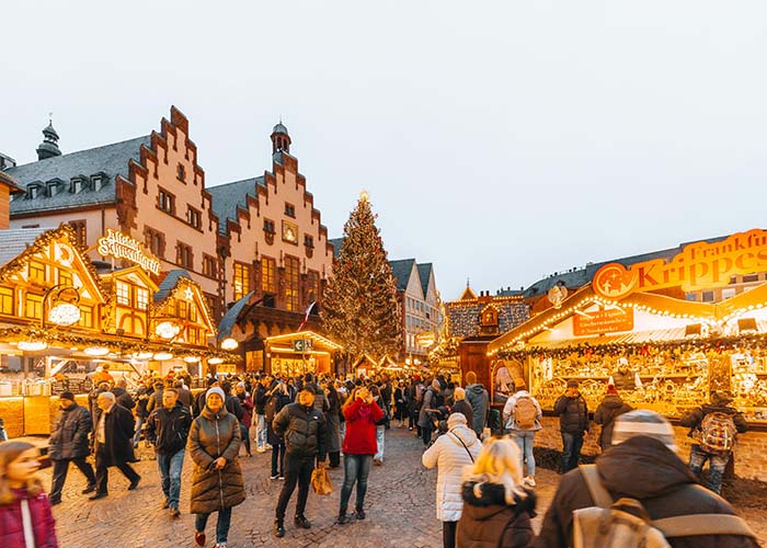 self-care, balance, holiday.  German village christmas scene